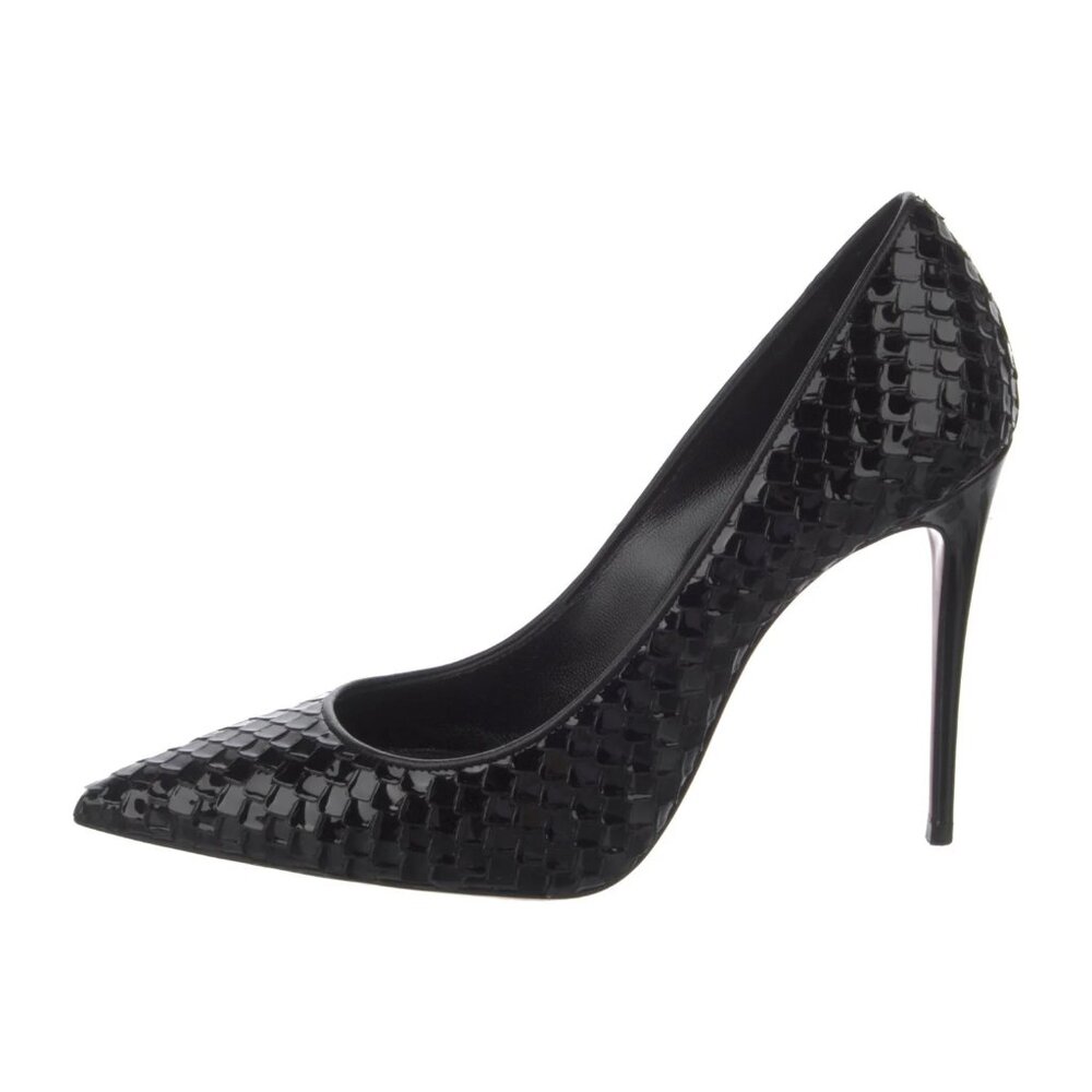 Christian Louboutin Patent Leather Animal Print Pumps